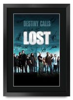 Lost A3 Framed Signed TV Poster Autograph for Matthew Fox, Evangeline Lilly Fans