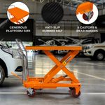 Hydraulic Table Lift Scissor Platform 500KG Mobile Cart Trolley Truck Manual 