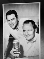 Loui Boudreau & Jack Quinlan Chicago Cubs 50's Baseball Announcer’s 4x6 photo