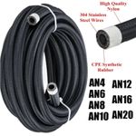 AN4 AN6 AN8 AN10 AN12 Nylon Stainless Steel Braided CPE Fuel Oil Gas Line Hose