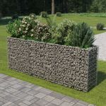 Gabion Raised Bed Stone Basket Wall Stone Basket Cage Galvanised Steel vidaXL