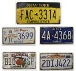 AMERICAN USA ANTIQUE/OLD LOOK LICENCE NUMBER PLATES NY LAS VEGAS  CALIFORNIA FL