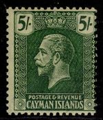 CAYMAN ISLANDS GV SG64, 5s yellow-green/pale yellow, NH MINT Cat £25.