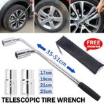 Extendable Wheel Brace Wrench Heavy Duty Car Socket Tyre Nut 17 19 21 23MM