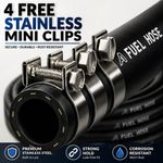 Reinforced Nitrile Rubber Fuel Pipe Petrol Gas Diesel Oil Line Hose Tube Smooth