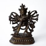 Antique Tibetan or Indian Buddhist Bronze Figure of Kapaladhara Hevajra 19th C