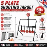 Air Rifle Shooting Target Self Resetting 5 Targets Spinning Swing Target Set