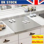 Stainless Steel Cutting Chopping Board Dough Board Meat Bread Kitchen Worktop