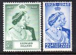 LEEWARD ISLANDS MNH 1948 SG117-8 Silver Wedding