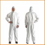 Full Body White Coverall – Hooded Protective Suit for Chemical & Dust Work