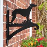 New Whippet Dog Iron Hanging Basket Bracket - 44cm x 33cm