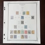 1875-1882 LUXEMBOURG STAMPS MINT USED LOT ON ALBUM PAGE PERFIN WITH EXTRAS