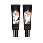 Curvlife Newly Upgraded Quick Drying 10g Semi Solid Nail Glue with 15ml Black 
