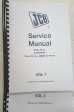 JCB 3CX 4CX  & VARIANTS SERVICE MANUAL REPRINTED COMB BOUND