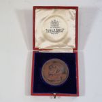 Antique Bronze Sir Isaac Pitman School Bronze Medal Elsie F. Lemare 1914-15