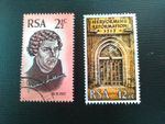 SOUTH AFRICA USED STAMPS 1967 REFORMATION  21/2 & 121/2 CENTS  SG269-70.