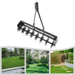 32" Spike Lawn Aerator Tow Behind Rolling Tractor Soil Penetrator Mower Hitch UK