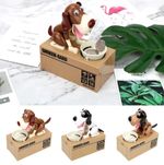 Robotic Dog Coin Bank - Auto Eat Money Saving Box Toy for Kids Coin Storage UK