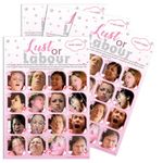 Baby Shower Game 20 Player- LUST OR LABOUR- Pink/Silver Stars, Girl, Party Games