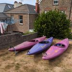 FOUR Kayaks  incl 3 Perception. + Paddles, spray decks etc pick up from BS20 6JZ