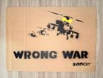 Banksy  (Handmade) Spray paint on cardboard, signed and stamped, vintage