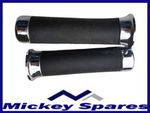 FIT FOR VESPA CHROME AND FOAM HANDLEBAR GRIPS LML PX PE NEW HEADSET