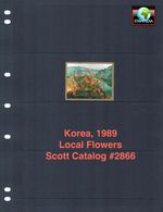 $3.25 Scott Value - 1989 KOREA Flowers s/s Wildlife East Asia CV MNH NH UMM