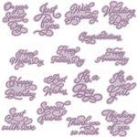 Love Wishes Greetings Word Metal Cutting Dies Scrapbooking Embossing DIY Stencil