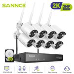 SANNCE 3MP Wireless CCTV Camera System Two-Way Audio Wifi 5MP 10CH Video IP NVR