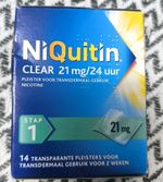 NiQuitin 21mg Clear 24 Hour 21 Patches Stop Smoking Aid 14 Patches Long Exp Date