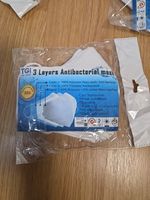 44 Packs of 5 - TGI 3 Layer Antibacterial Face Mask White Joblot IMMSK-100 