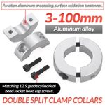 Aluminum Alloy Shaft Collar Double Split Steel Metric Clamp Collars 3mm-100mm