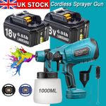 Cordless Spray Gun Wall Paint Sprayer Airless HVLP For Makita 18V / Battery Set