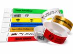 Wristbands Custom Print Text Logos Paper Like Tyvek Personalised Event club 1"