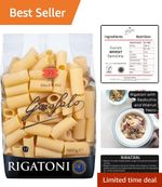 Authentic  Rigatoni Pasta 500g - Perfect for Delicious Italian Dishes