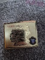 Vintage Post-WWII German Map Cigarette Case Lemgo Crest Mid-Century Souvenir