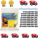 ZIG-ZAG Ultra Slim Filter Tips(450 Tips Per Bag)Rolling Cigarette Resealable Bag