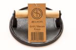 Cast Iron Grill/Bacon Press Round Shape 0.9 kg weight D 18cm x H 7cm. 