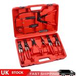 Automotive Flexible Hose Clamp Clip Pliers Kit Swivel Jaw Flat Angled Band Tool