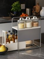 Kitchen Countertop Spice Rack Organizer - Compact Sliding Corner Storage Rack