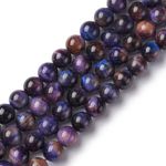 Strand 63+ 6mm Natural Gemstone Galaxy Planet Tiger's Eye Plain Round Beads UK