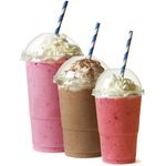 Plastic Smoothie Cups with Dome Lids 8oz 12oz 20oz Clear, Milkshake Iced Coffee
