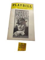 Threepenny Opera Playbill Vivian Beaumont 1976 Ticket Stub Joseph Papp NYC