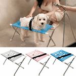Pet Grooming Hammock Stand Foldable Cat Dog Bathing Rack Quick Dry Mesh