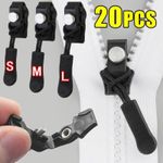 Universal Detachable Zipper Pull Slider Instant Repair Kit Metal Resin Zip