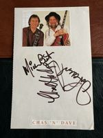 (LT145) CHAS & DAVE ORIGINAL SIGNED AUTOGRAPHS ICONIC BRITISH POP DUO MUSIC