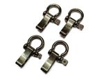 Stainless Steel Paracord Shackle Bracelet x4 (U Shaped Survival Buckle)
