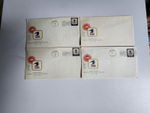 FOUR 1971 USPS Postal Service Inauguration FDC Miami, Fl. First Day 8c Stamp