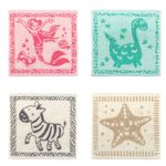 2PK FACE CHILDS KIDS  CLOTH 100% SOFT COTTON FACE WASH CLOTH FLANNELS