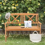 2-Seater Outdoor Wooden Garden Bench Wood Park Patio Seating Furniture Chair UK